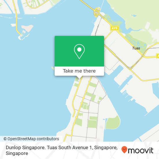 Dunlop Singapore. Tuas South Avenue 1, Singapore map