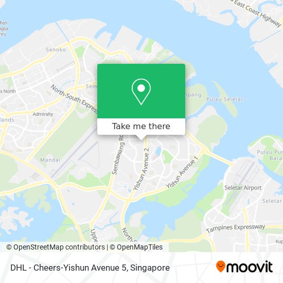 DHL - Cheers-Yishun Avenue 5 map