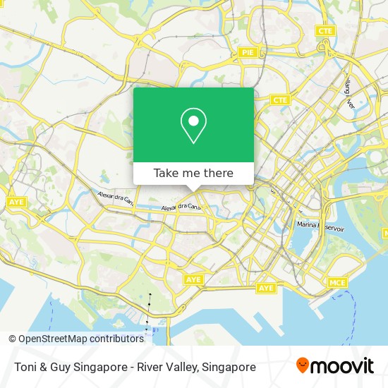 Toni & Guy Singapore - River Valley地图