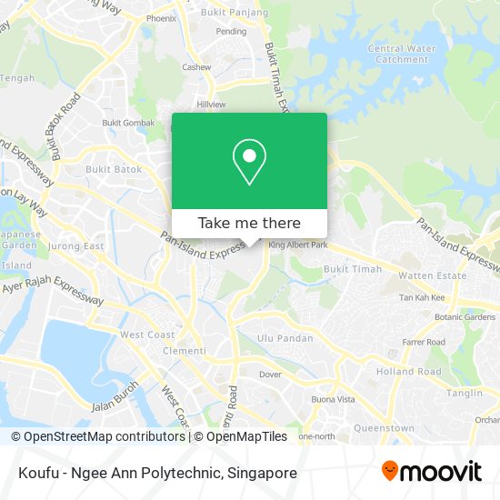 Koufu - Ngee Ann Polytechnic map