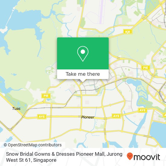 Snow Bridal Gowns & Dresses Pioneer Mall, Jurong West St 61地图