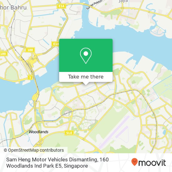 Sam Heng Motor Vehicles Dismantling, 160 Woodlands Ind Park E5 map