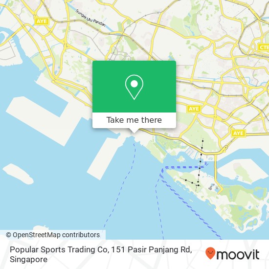 Popular Sports Trading Co, 151 Pasir Panjang Rd地图