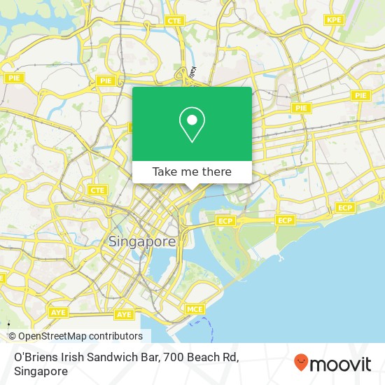 O'Briens Irish Sandwich Bar, 700 Beach Rd地图