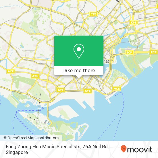 Fang Zhong Hua Music Specialists, 76A Neil Rd地图