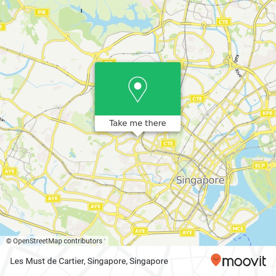 Les Must de Cartier, Singapore map