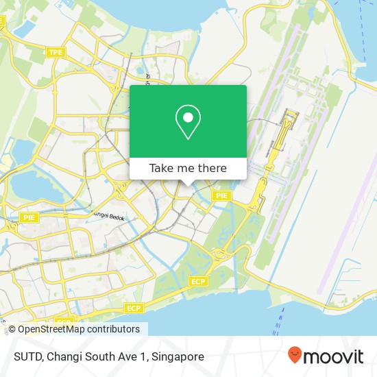 SUTD, Changi South Ave 1 map