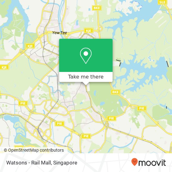 Watsons - Rail Mall, Upp Bukit Timah Rd map