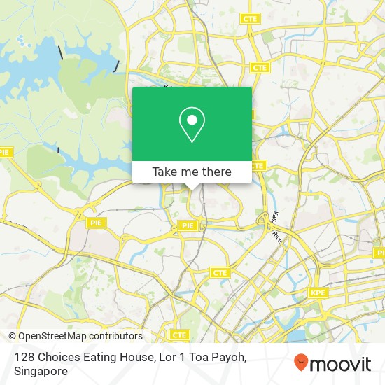 128 Choices Eating House, Lor 1 Toa Payoh地图