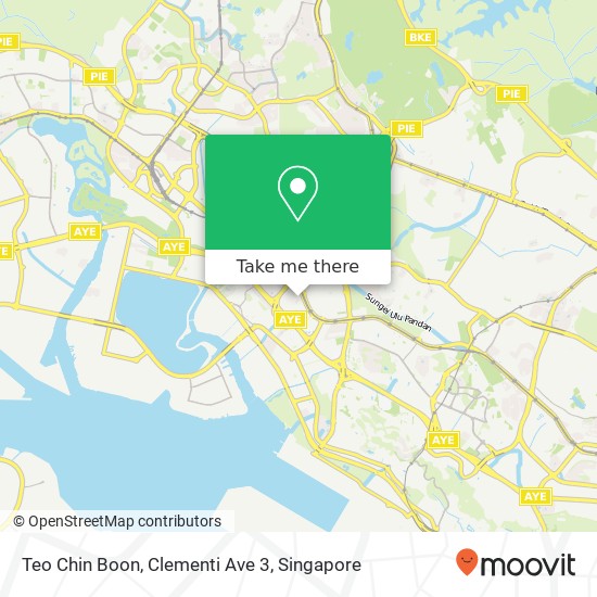 Teo Chin Boon, Clementi Ave 3 map