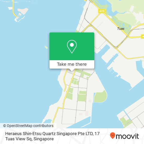 Heraeus Shin-Etsu Quartz Singapore Pte LTD, 17 Tuas View Sq地图