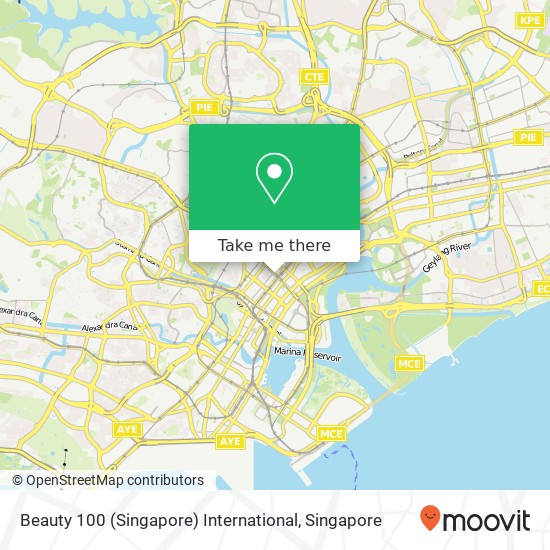 Beauty 100 (Singapore) International map