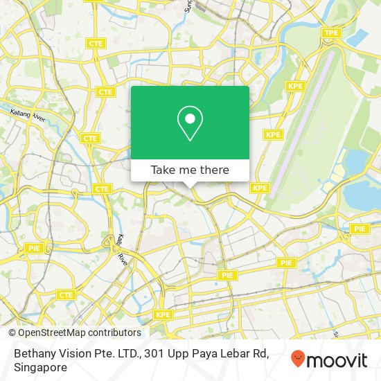 Bethany Vision Pte. LTD., 301 Upp Paya Lebar Rd地图