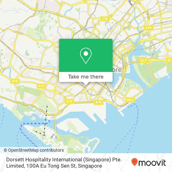Dorsett Hospitality International (Singapore) Pte. Limited, 100A Eu Tong Sen St地图