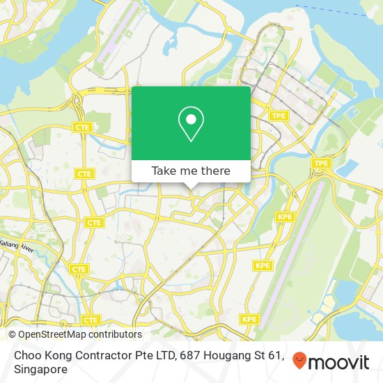 Choo Kong Contractor Pte LTD, 687 Hougang St 61地图