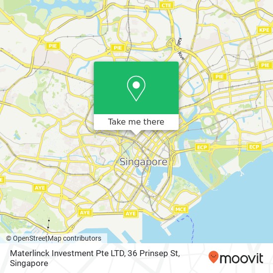 Materlinck Investment Pte LTD, 36 Prinsep St map