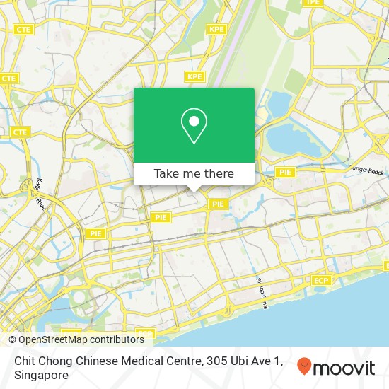 Chit Chong Chinese Medical Centre, 305 Ubi Ave 1地图