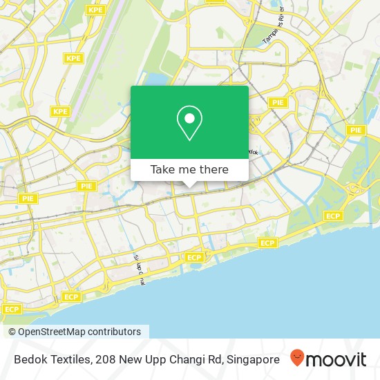 Bedok Textiles, 208 New Upp Changi Rd地图