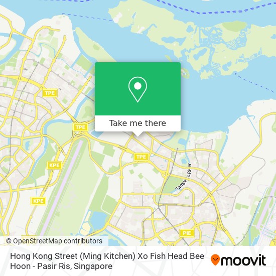 Hong Kong Street (Ming Kitchen) Xo Fish Head Bee Hoon - Pasir Ris map