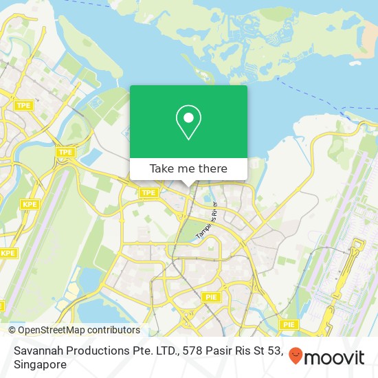 Savannah Productions Pte. LTD., 578 Pasir Ris St 53 map