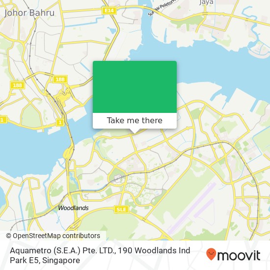 Aquametro (S.E.A.) Pte. LTD., 190 Woodlands Ind Park E5地图