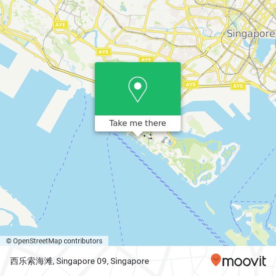 西乐索海滩, Singapore 09 map