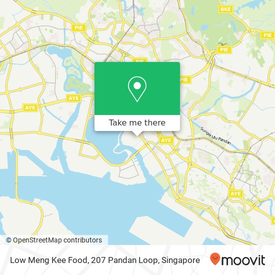 Low Meng Kee Food, 207 Pandan Loop map