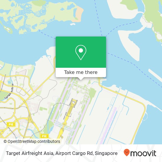Target Airfreight Asia, Airport Cargo Rd map