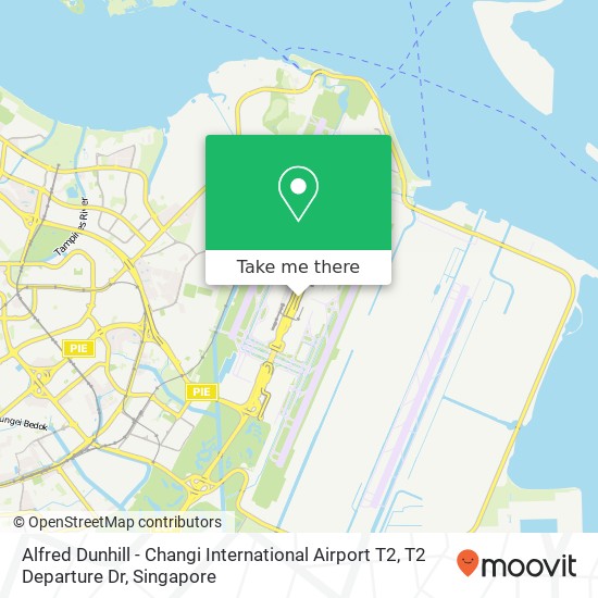 Alfred Dunhill - Changi International Airport T2, T2 Departure Dr map