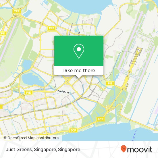 Just Greens, Singapore map