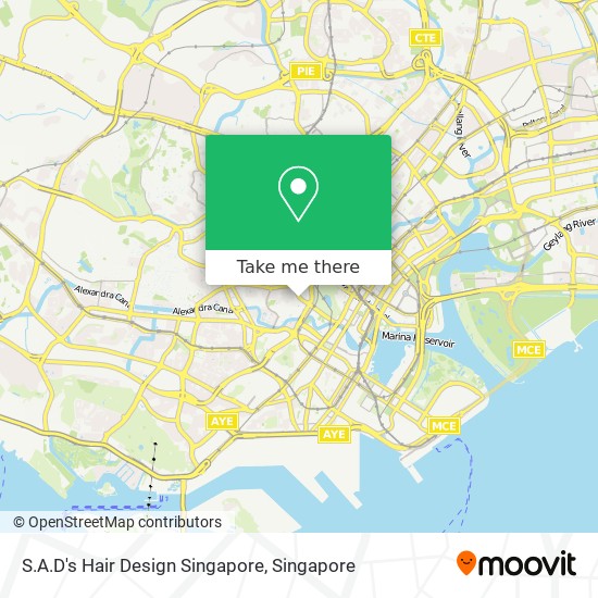 S.A.D's Hair Design Singapore map