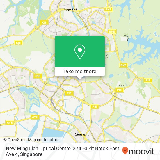 New Ming Lian Optical Centre, 274 Bukit Batok East Ave 4 map