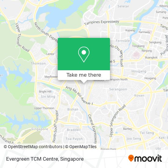 Evergreen TCM Centre map