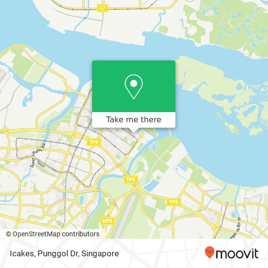 Icakes, Punggol Dr map