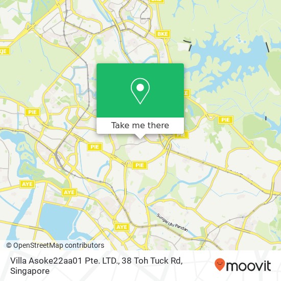 Villa Asoke22aa01 Pte. LTD., 38 Toh Tuck Rd地图