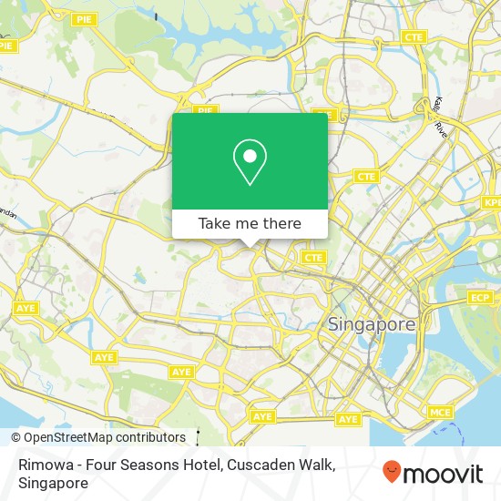 Rimowa - Four Seasons Hotel, Cuscaden Walk map