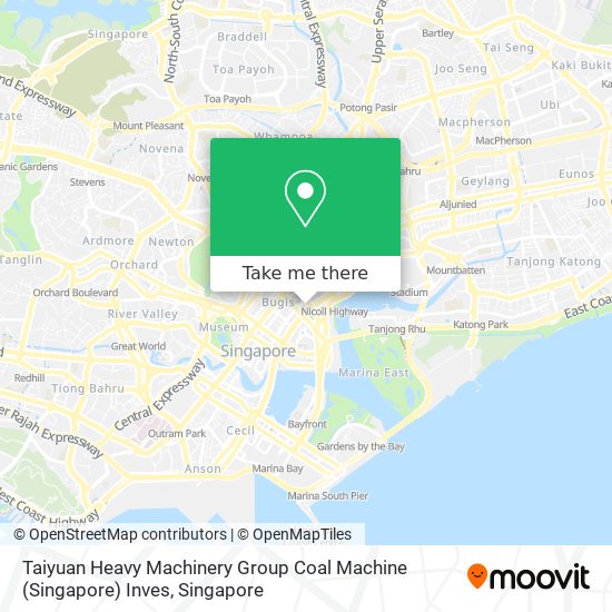 Taiyuan Heavy Machinery Group Coal Machine (Singapore) Inves map
