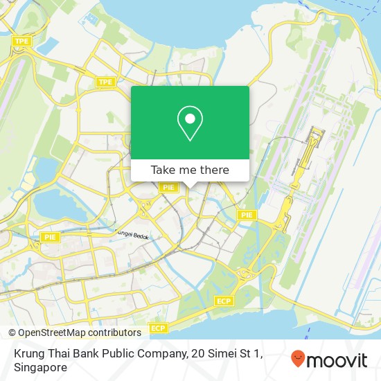 Krung Thai Bank Public Company, 20 Simei St 1 map