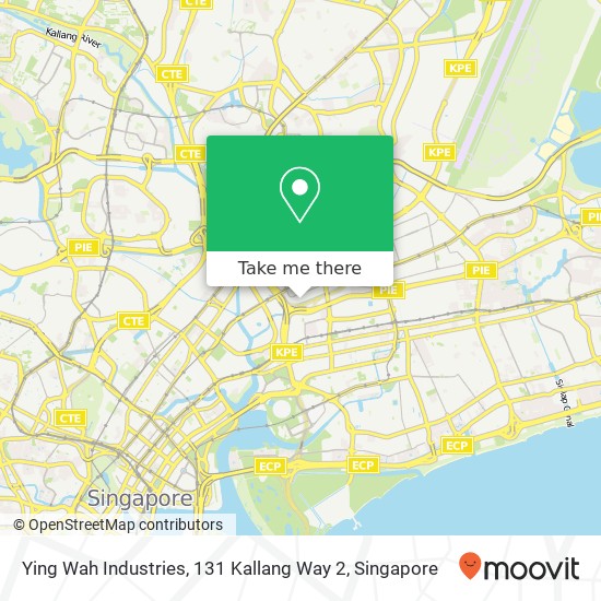 Ying Wah Industries, 131 Kallang Way 2 map