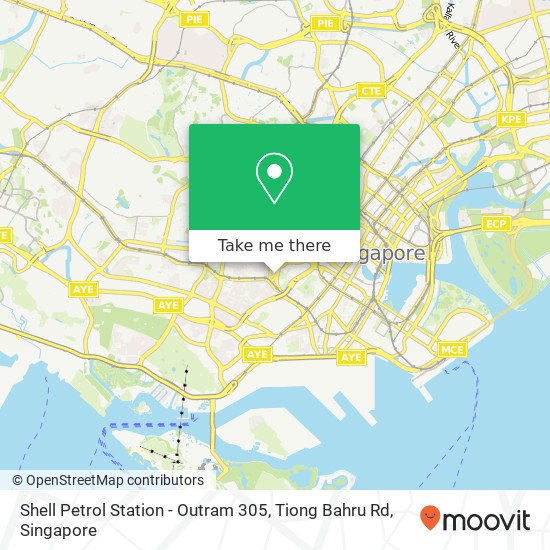 Shell Petrol Station - Outram 305, Tiong Bahru Rd map