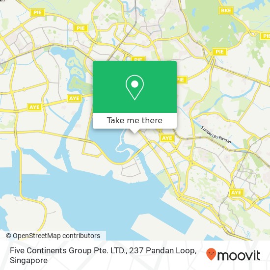 Five Continents Group Pte. LTD., 237 Pandan Loop map