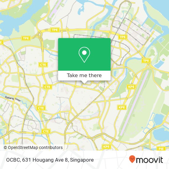 OCBC, 631 Hougang Ave 8地图