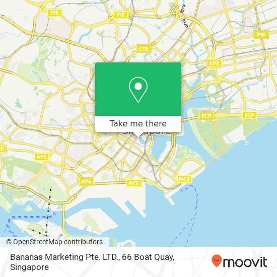 Bananas Marketing Pte. LTD., 66 Boat Quay地图