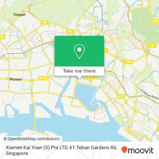 Xiamen Kai Yuan (S) Pte LTD, 61 Teban Gardens Rd地图