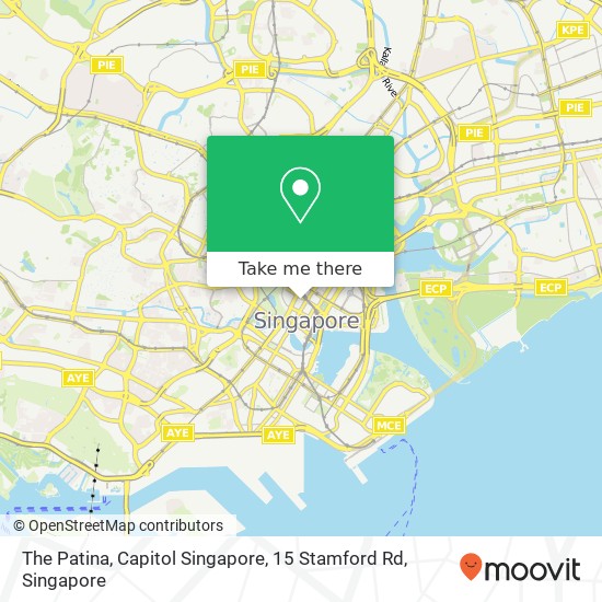 The Patina, Capitol Singapore, 15 Stamford Rd地图