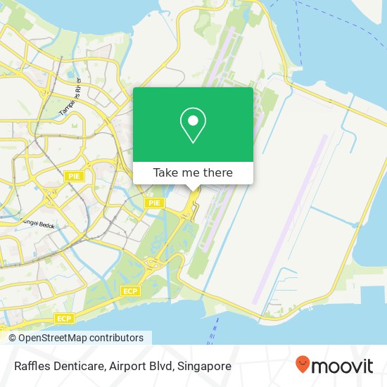 Raffles Denticare, Airport Blvd map