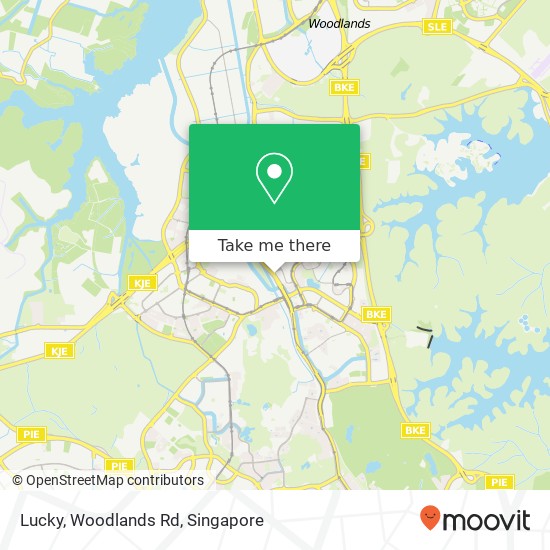 Lucky, Woodlands Rd map