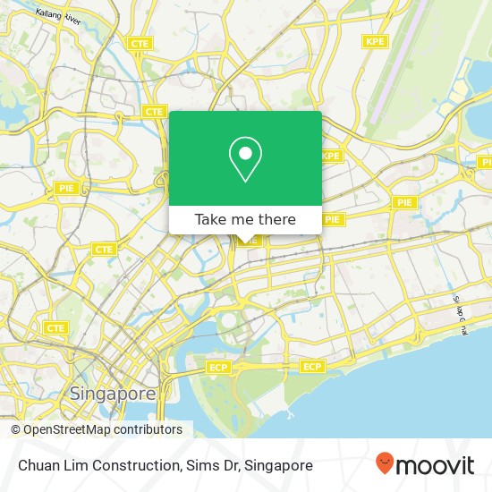 Chuan Lim Construction, Sims Dr map