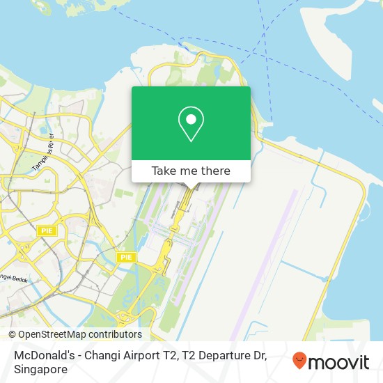 McDonald's - Changi Airport T2, T2 Departure Dr map