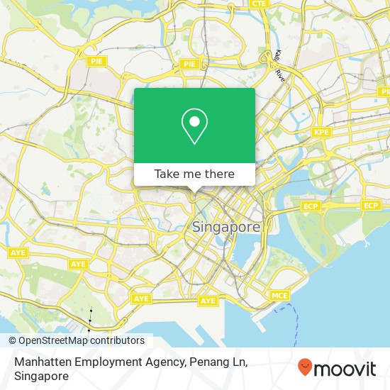 Manhatten Employment Agency, Penang Ln map
